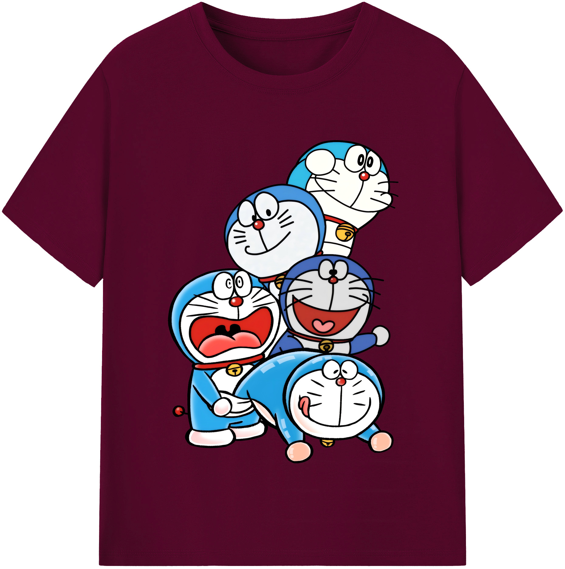 （画像用） ドラえもん Doraemon レディースカジュアルプリントTシャツ（綿100％）